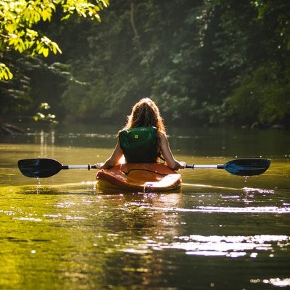 Lady on a Kayak